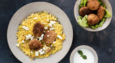 Polpette di tacchino con feta e menta