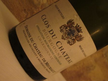 AOC Bourgogne Chardonnay Clos du Chateau – Chateau de Meursault 2008 [7.2]