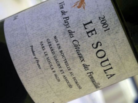 Vin de Pays des Coteaux des Fenouillèdes “Soula Blanc” – Le Soula 2001 [9.7]