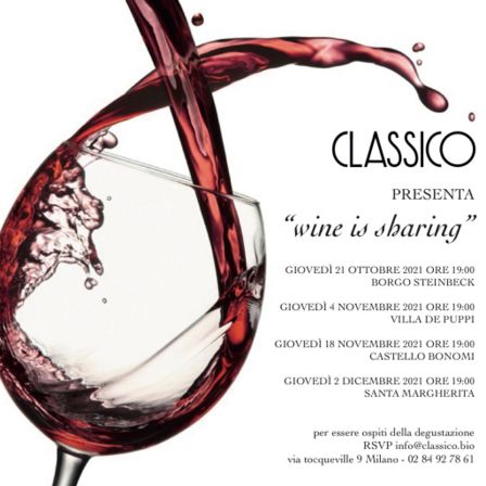Milano. Da Classico gli ultimi aperitivi gratis “Wine is sharing”