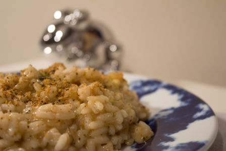 Risotto erbe e polvere di mare