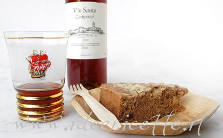 Torta al caffè con farina di castagne e crema di marroni al microonde