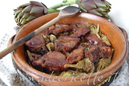 Ricetta Costolette di agnello con carciofi