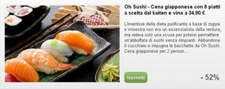 Cena giapponese Groupon al kaiten Oh Sushi di Sesto Fiorentino – Firenze