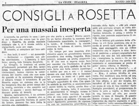 1938 L’acqua da Bucato ovvero la Candeggina