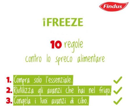 iFREEZE e le “10 regole contro lo spreco alimentare” (parte 1)