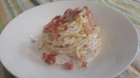 Tagliolini al San Daniele, panna e ginepro