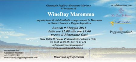 9 Maggio –  Follonica – Wine Day Maremma, la madre di tutte le degustazioni