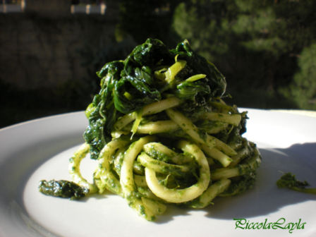 Troccoli con Pesto alle Cime di Rapa