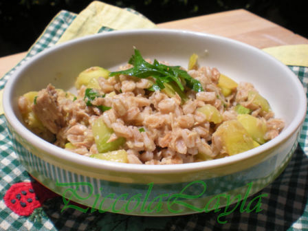 Farro con Zucchine spadellate e Tonno