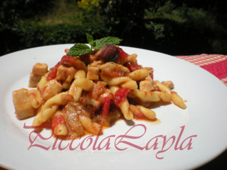dalla tradizione siciliana: Strozzapreti con Pesce Spada e Melanzane