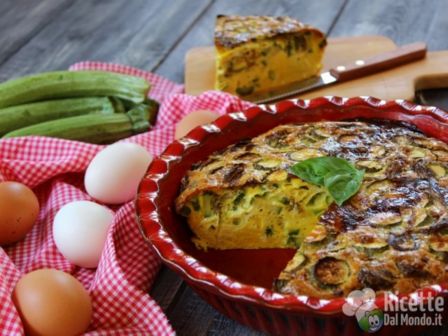 Frittata di zucchine al forno