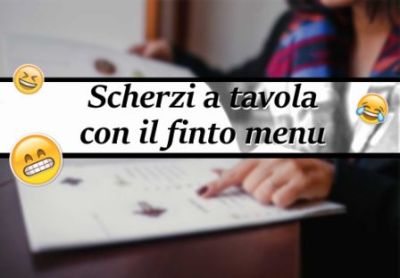 Menu divertenti da stampare