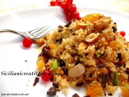 Cous cous dolce al Marsala e frutta secca