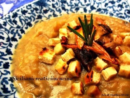 Crema di patate, funghi porcini e finferli