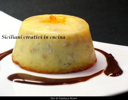 Budini di pastiera con ganache al cioccolato e arancia