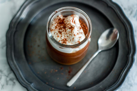 Mousse al cioccolato e caramello salato