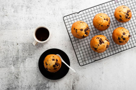 Muffin con gocce di cioccolato senza burro