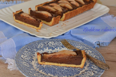 Crostata pere e crema al cioccolato