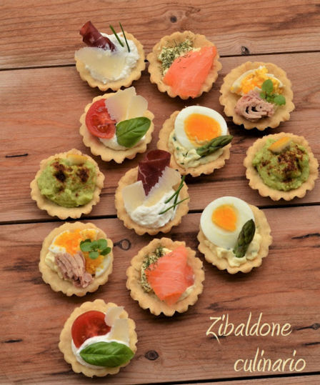Tartellette salate di tanti gusti e colori
