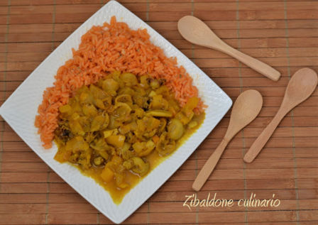 Riso rosso dei Gullah con seppie speziate ai peperoni