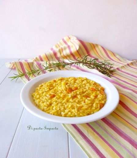 Risotto con zucca alle erbe aromatiche