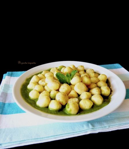 Gnocchi di miglio con crema di zucchine