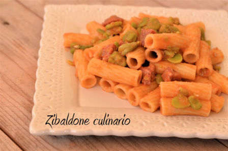 Pasta con le fave e il salame della doja