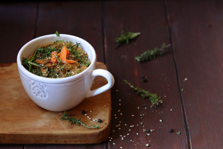 Paté di lenticchie con funghi secchi