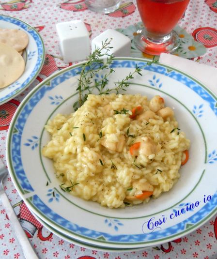 Risotto di capesante al profumo di timo