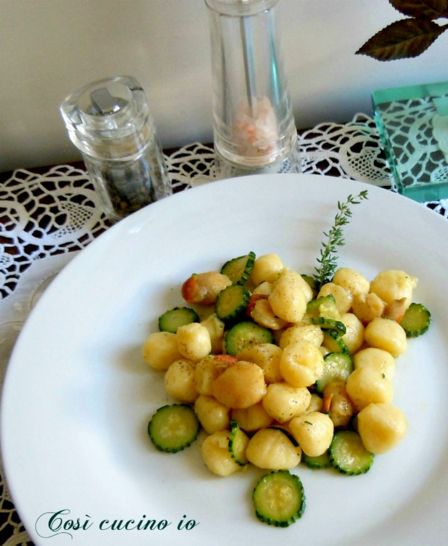 Gnocchetti di patate con capesante e zucchine