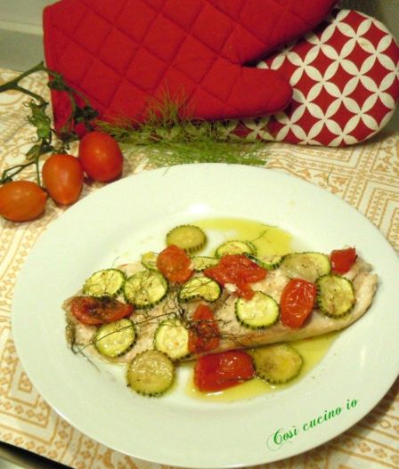 Trancio di ricciola al forno