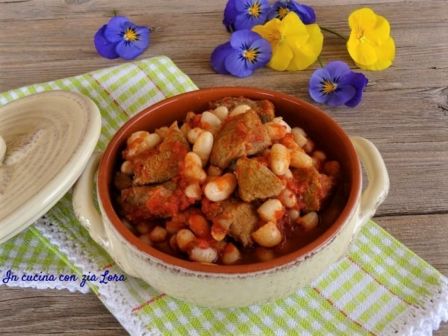 Bocconcini di vitello con fagioli cannellini