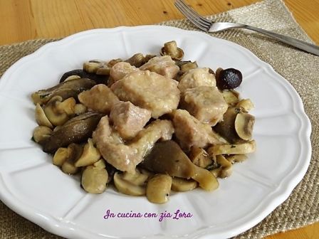 Spezzatino di vitello con funghi misti