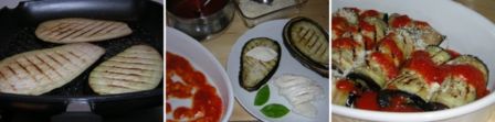 Involtini di melanzane con mozzarella