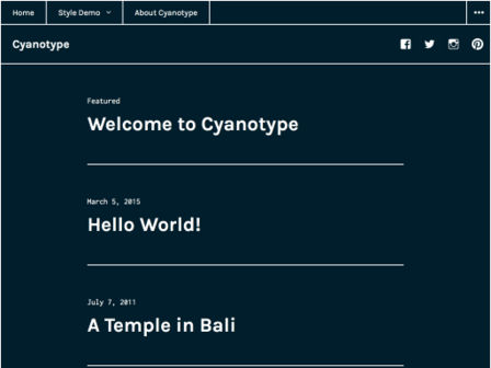 New Theme: Cyanotype