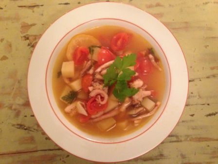 Zuppa con i moscardini: la ricetta di Milena