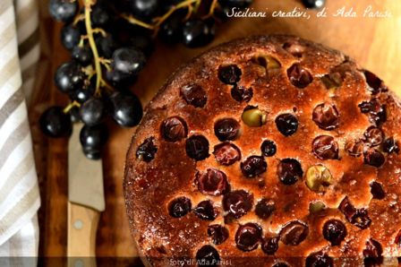 Torta all’uva e mosto con farina integrale