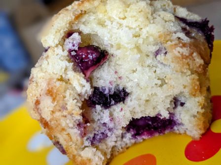 Streusel Muffins Formaggio Spalmabile & Mirtilli