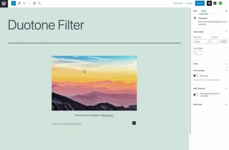Built-in Duotone Image Filter, Editor Navigation via Persistent List View, and Other Block Editor Improvements