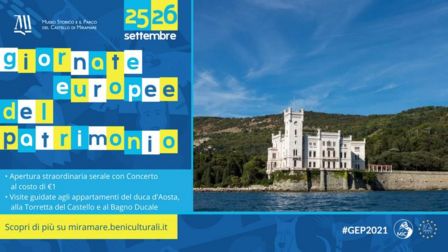 Le inìziative del Castello di Miramare per le GEP 2021