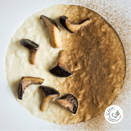 Riso Funghi Cardoncelli e Polvere di Sottobosco