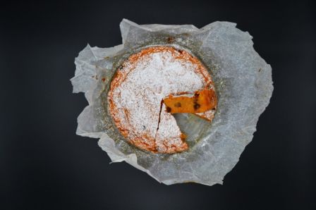 Tortina cremosa di patate dolci e uvetta