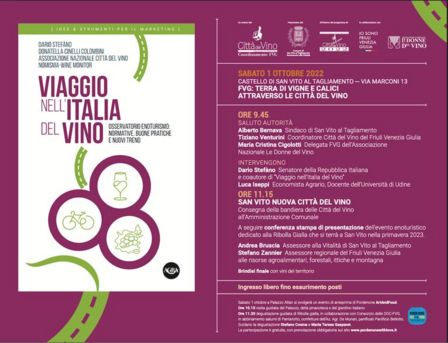 San Vito al T. 1 ottobre giornata enoica