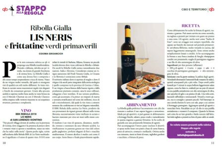 Ribolla gialla Lis Neris e frittata di agretti