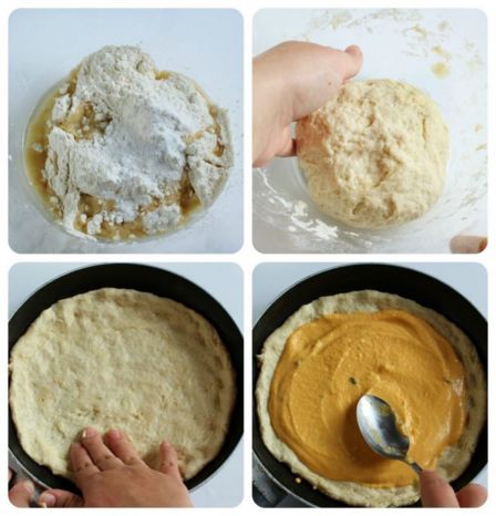Ricetta focaccia ripiena di zucca e salsiccia in padella, un contrasto di sapori perfetto