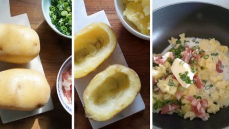 Ricetta patate al forno ripiene, facile, golosa e velocissima