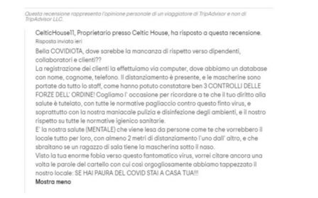 Coronavirus. Accuse al ristorante Celtic House: è negazionista del Covid