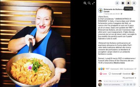 La scomparsa di Liliana Succi ristoratrice di Cesenatico